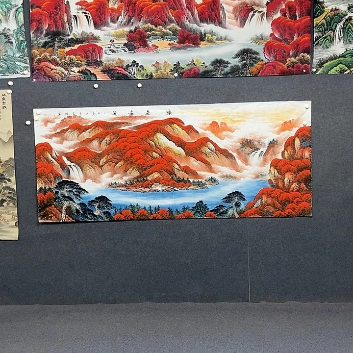 国画小八尺山水一副