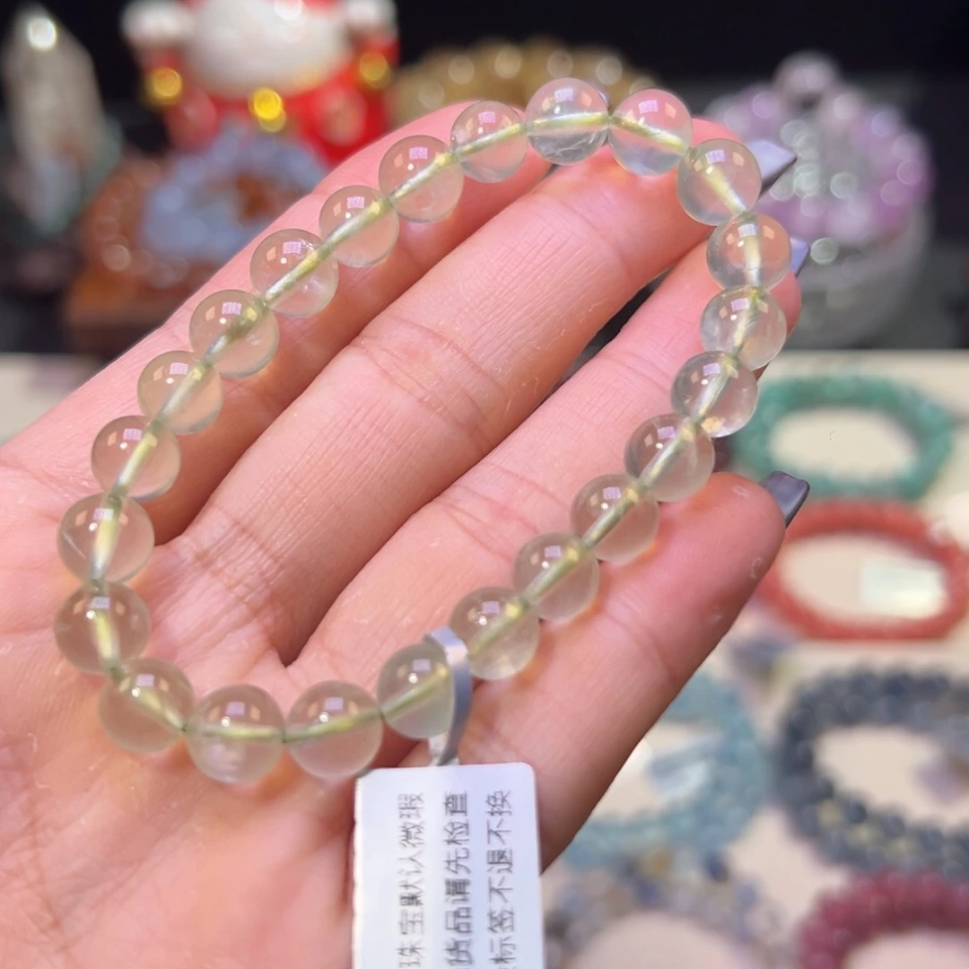 葡萄石未镶嵌手串祖宗级绿葡萄石8.6mm