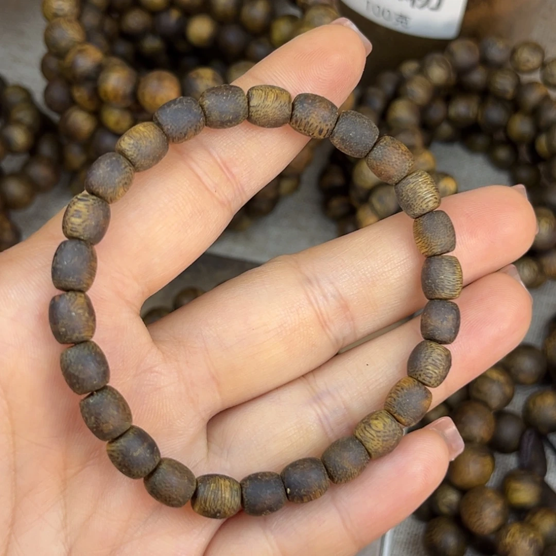 沉香沉香碎屑蓝宝石沉水浮07鼓珠