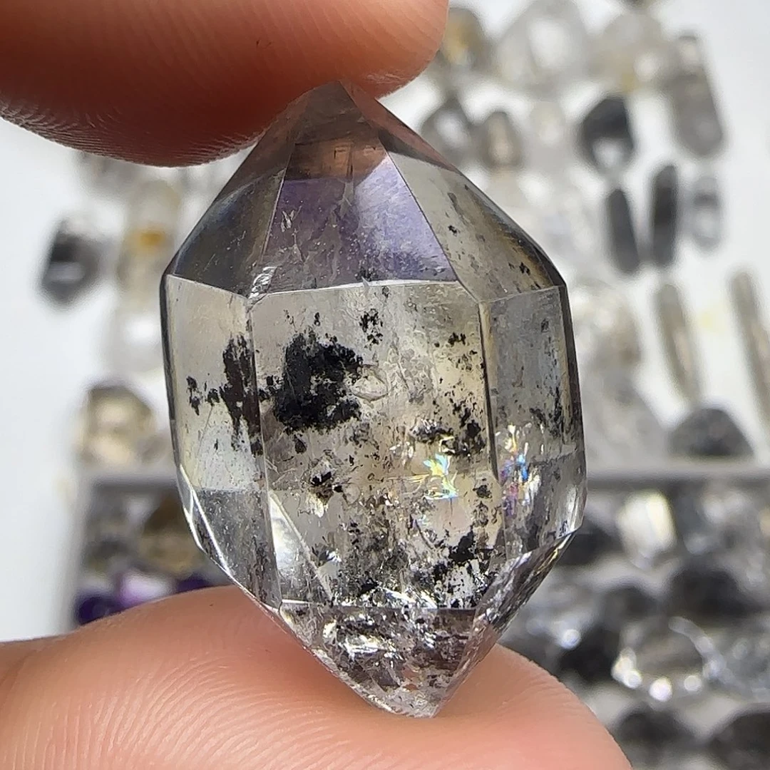 未镶嵌水晶珠宝半成品闪灵双尖随形