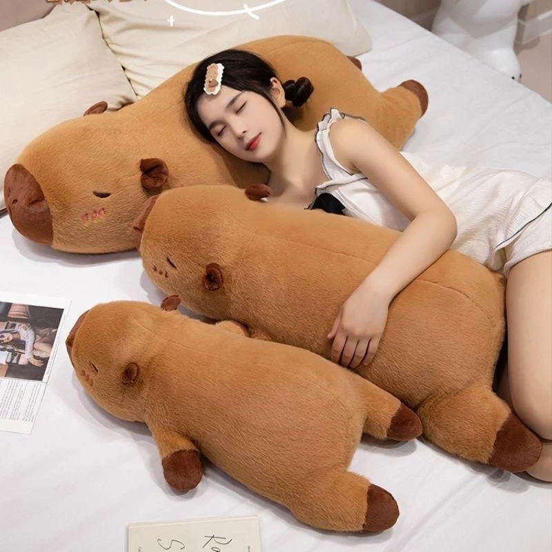 抱枕女生睡觉专用毛绒玩具水豚吧啦夹腿玩偶公仔生日礼物