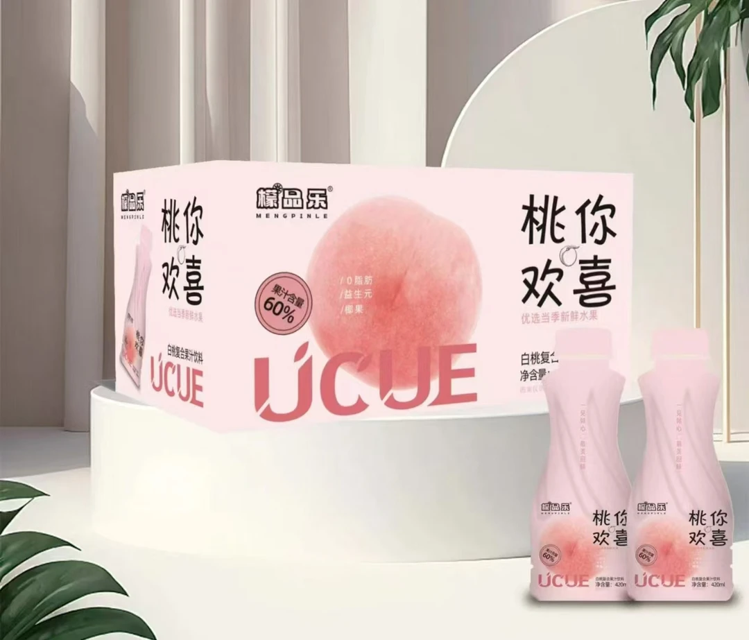 檬品乐60%果汁含量果汁饮料420ML*4瓶（口味随机）