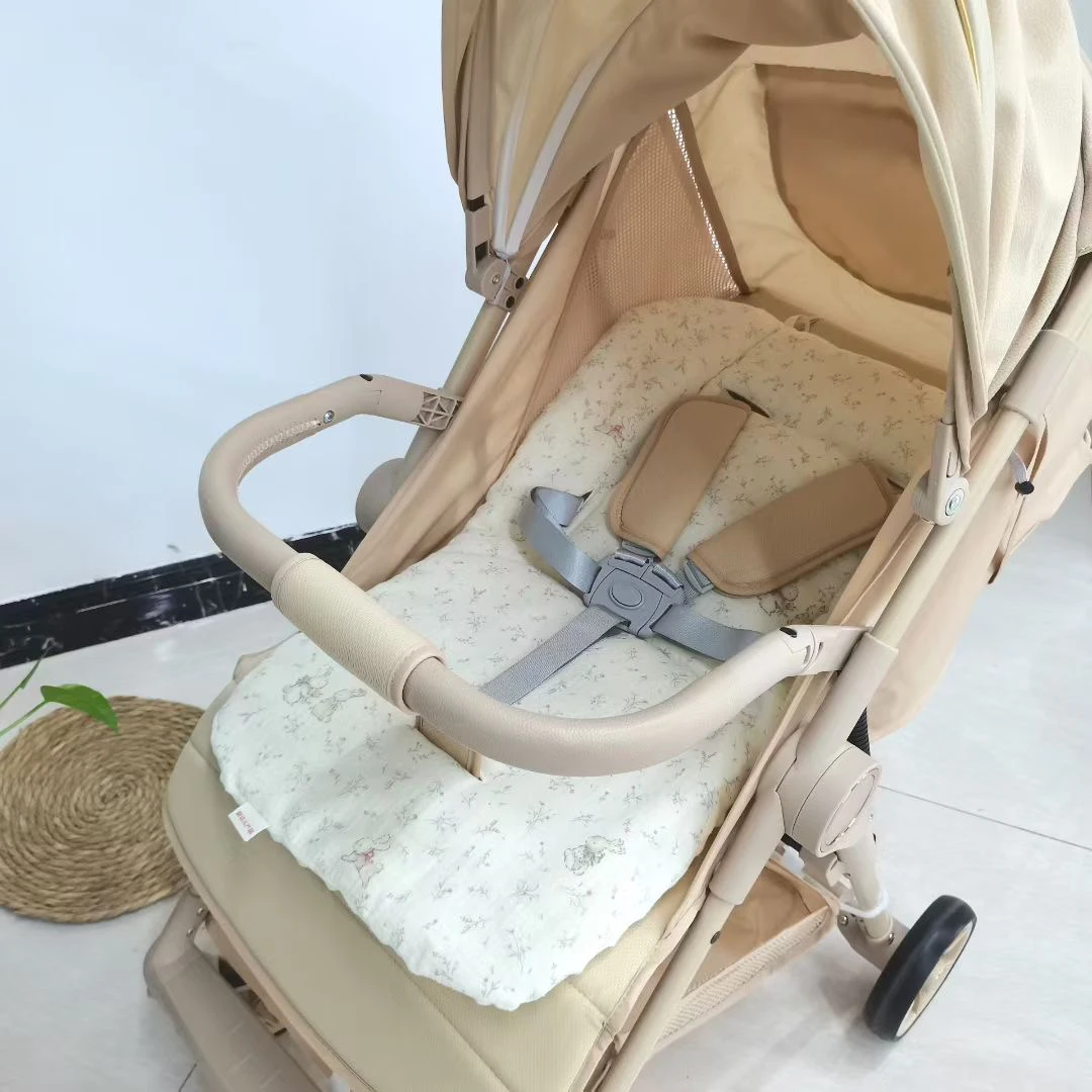 婴儿宝宝推车垫加厚纱布豆豆款适用于小推车安全座椅遛娃神器