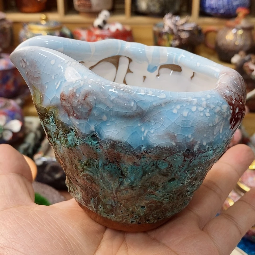 粗陶志野柴烧茶器
