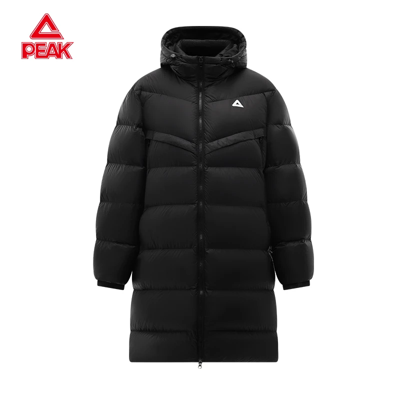 Peak/匹克90白鸭绒冬季保暖加厚中长款羽绒服高端户外运动显瘦