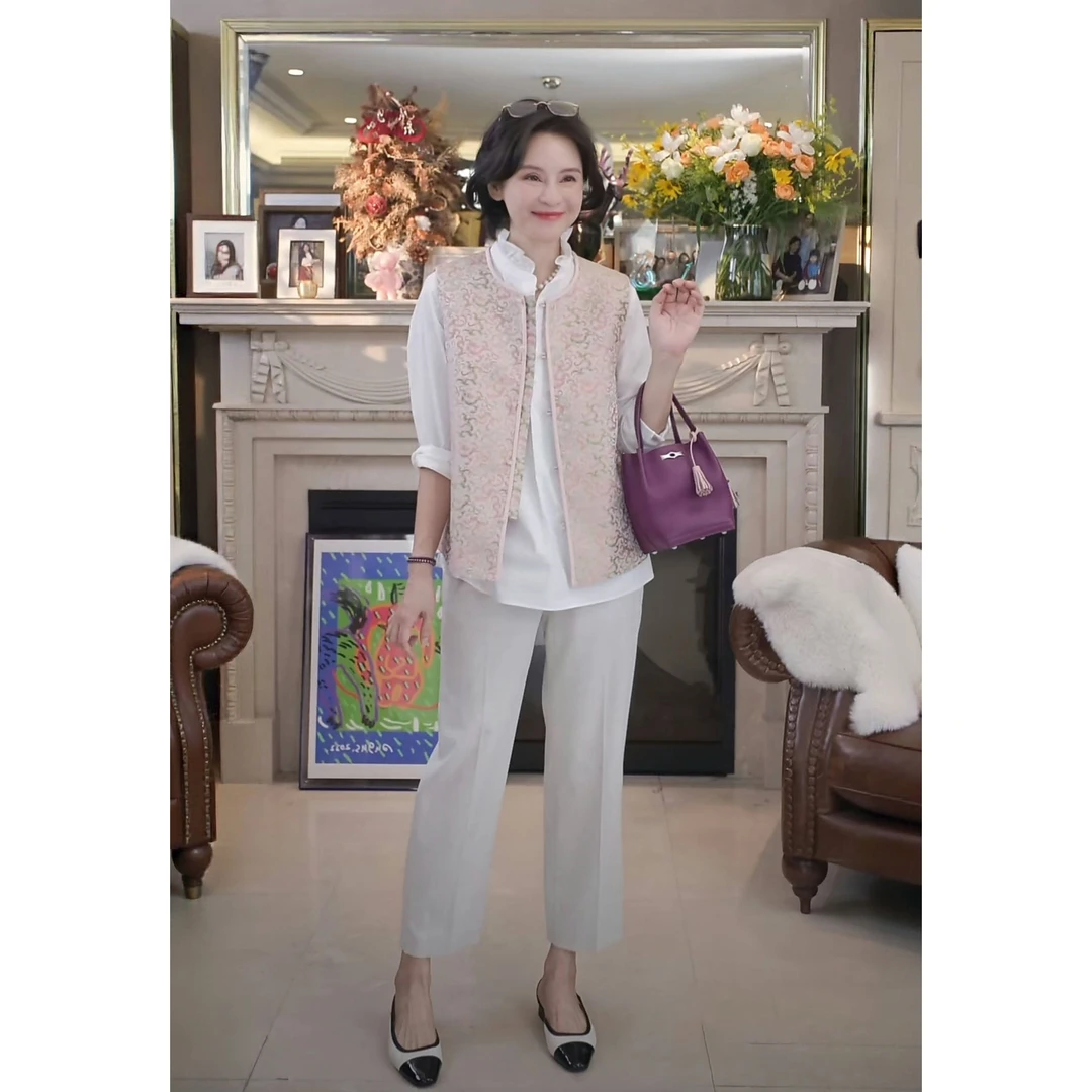 我是摩羯 松弛感神裤 亚麻棉索罗纳后松紧腰休闲百搭直筒裤