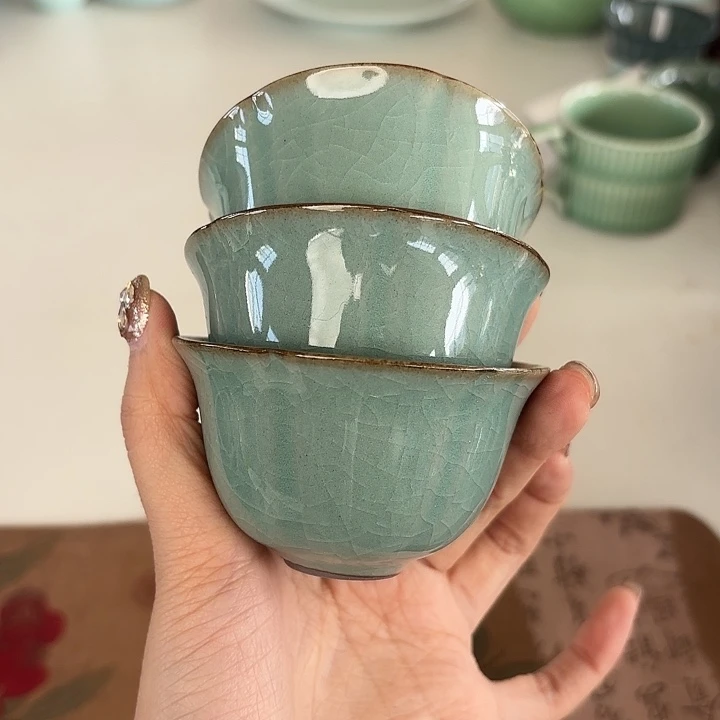 龙泉云间青瓷小米茶器