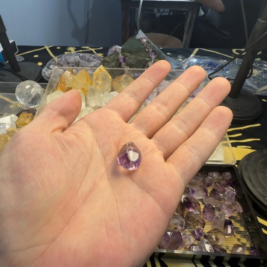 我***吧紫晶手链未镶嵌紫超七