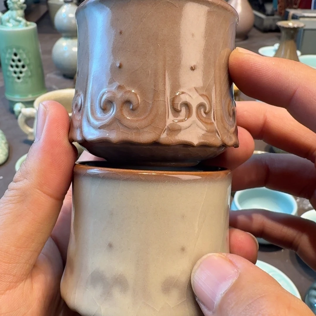 龙泉青瓷茶具微瑕