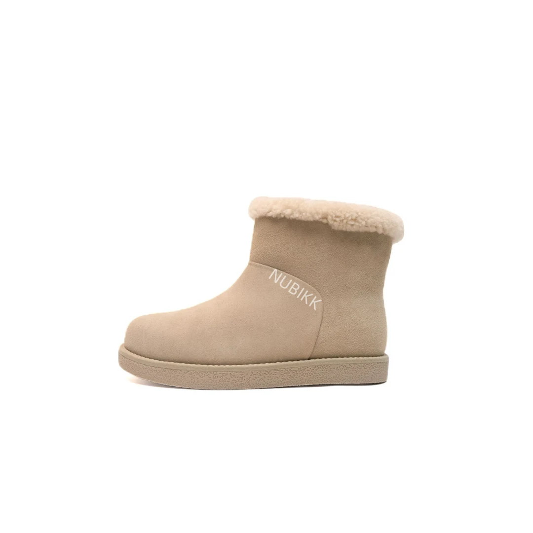NUBIKK MIU系平底勃肯圆头休闲时尚中筒雪地靴