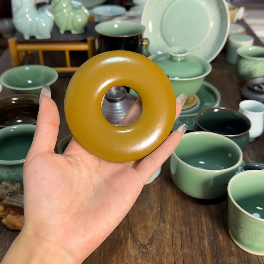 摆件陶龙泉青瓷盖置