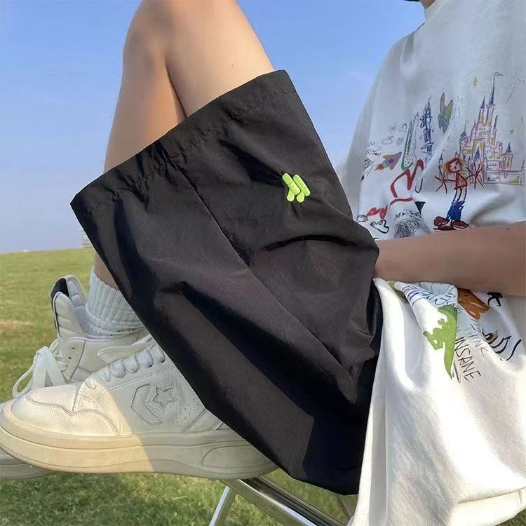 多巴胺冰丝速干短裤男2025夏季新款薄款ins潮休闲宽松运动五分裤