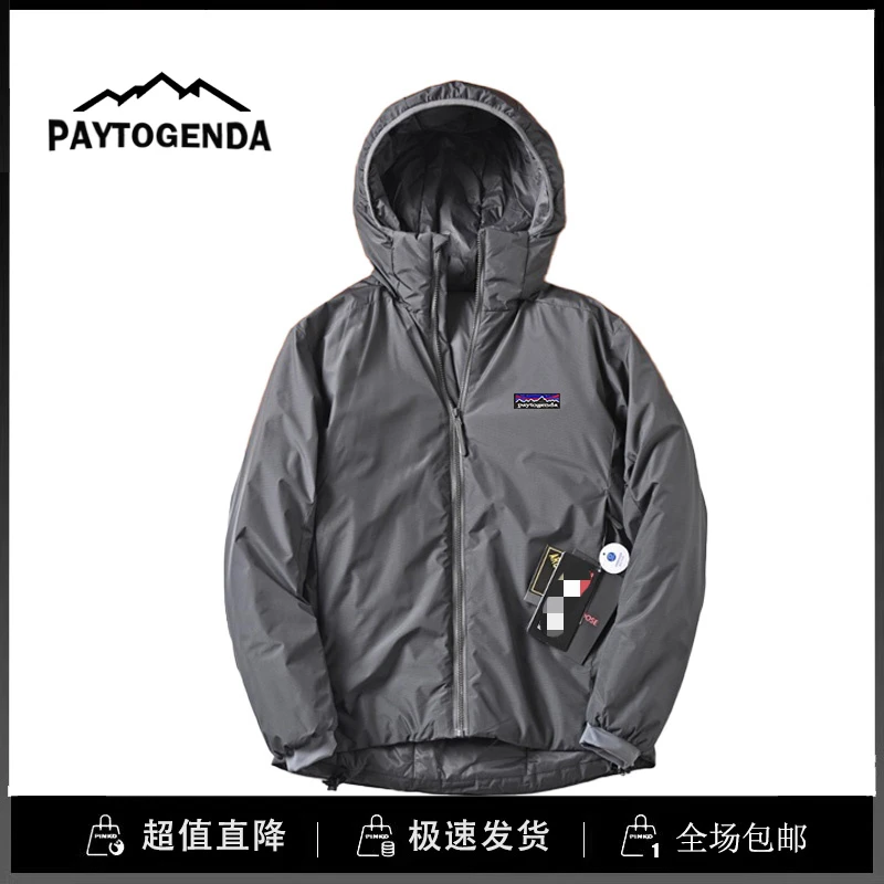 巴塔paytogenda正品潮轻量级保暖棉衣加厚休闲连帽外套男美式潮牌