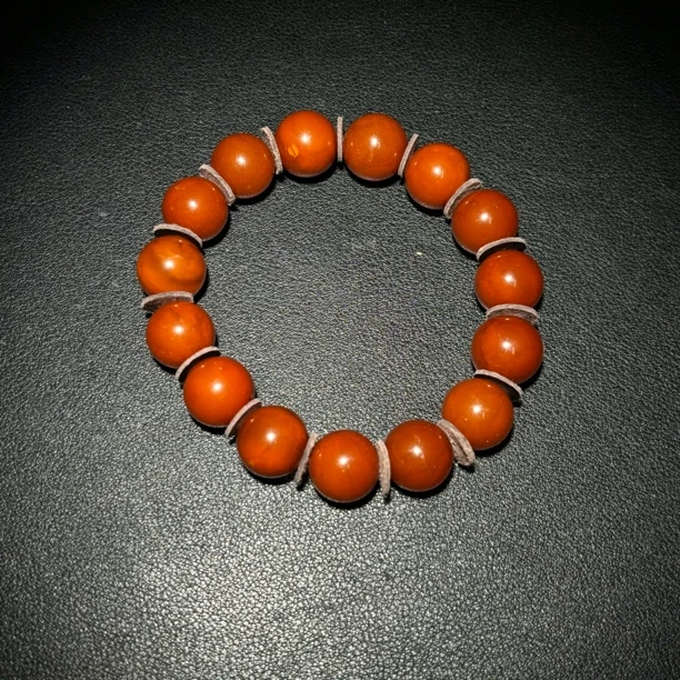 珍藏清代古董蜜蜡手串/古94381