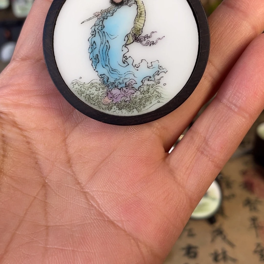 瓷片陶瓷挂件达摩