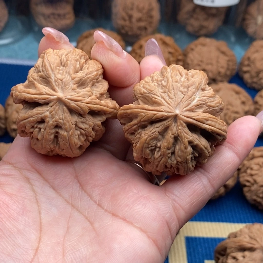 油***货文玩核桃把件粗筋42