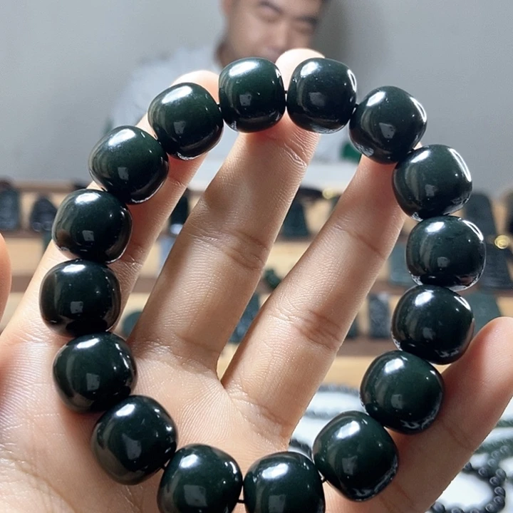 未镶嵌手串和田玉（青玉）卡14老型