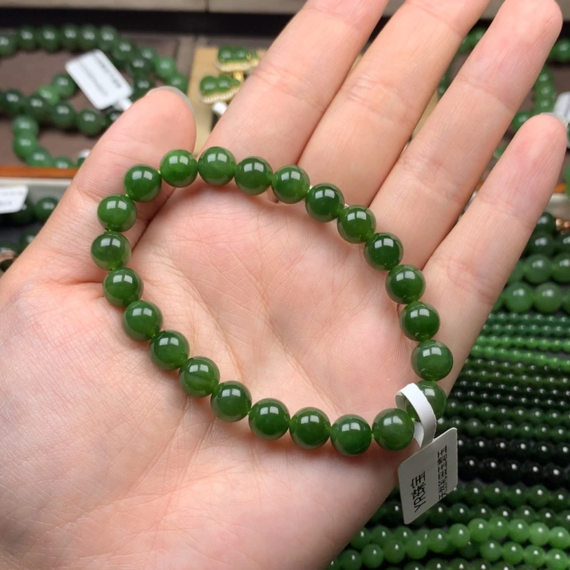 【闪购商品】手串未镶嵌和田玉（碧玉）8m捡漏