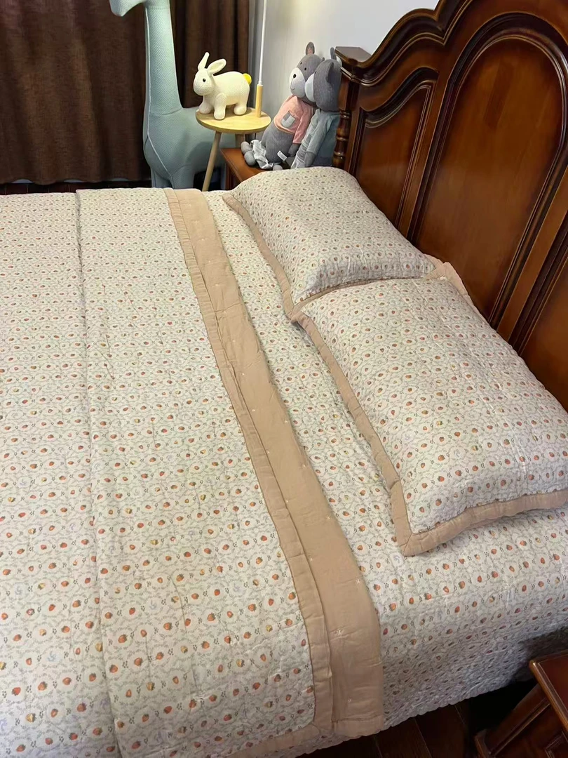 【指甲花家居】点绣高端床盖