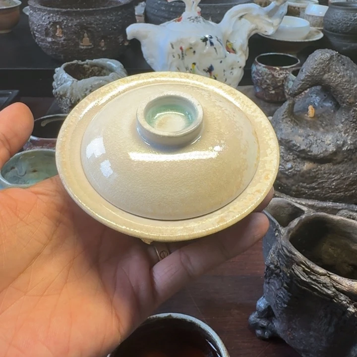 陶瓷【刘明建老师】柴烧盖碗