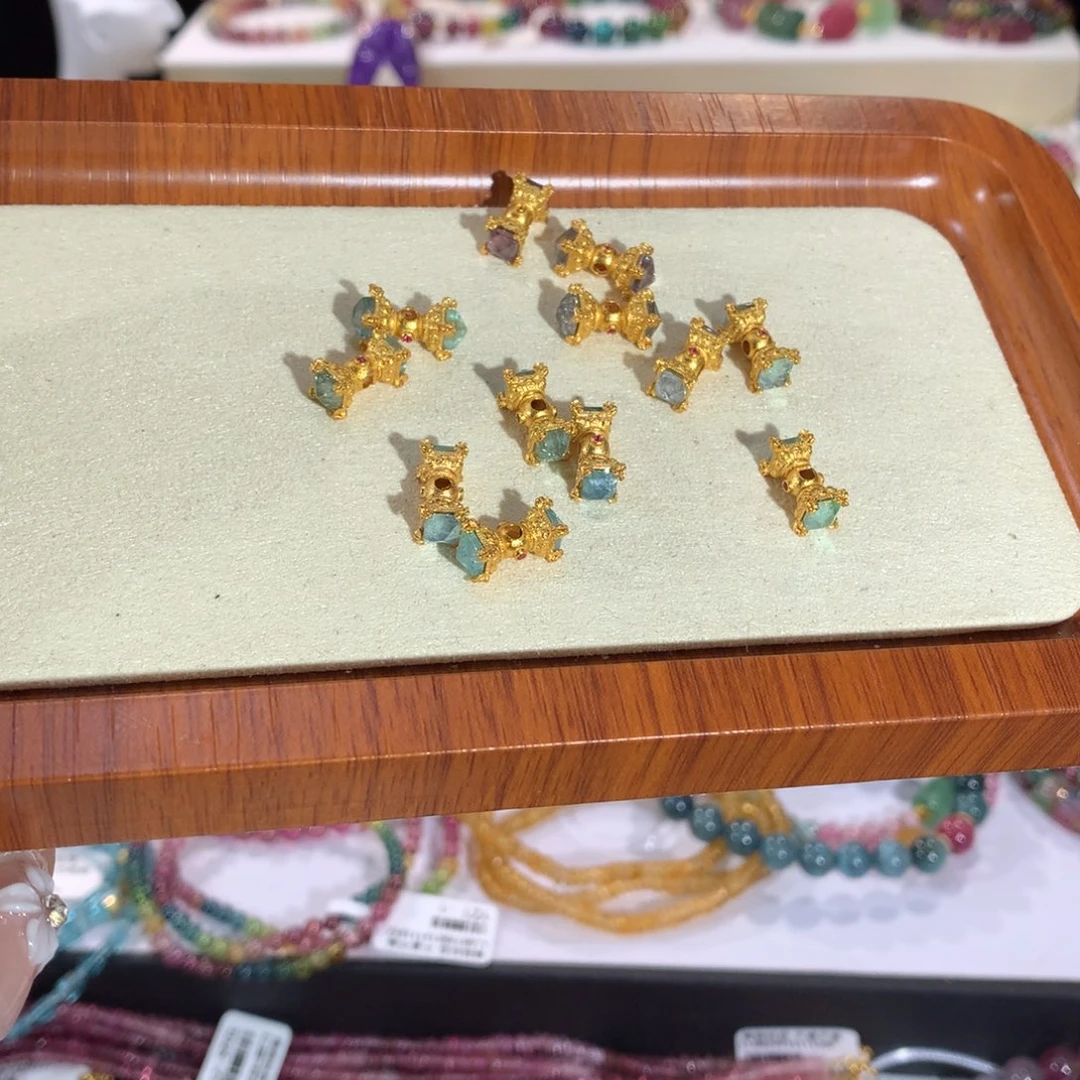 碧玺银S925镶嵌饰品配件多样性发其一