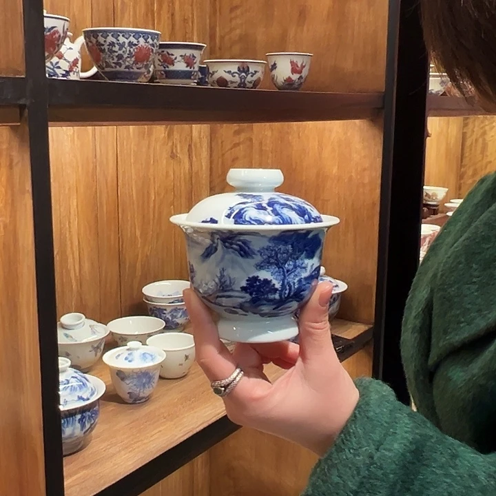 山水盖碗盖碗盖碗