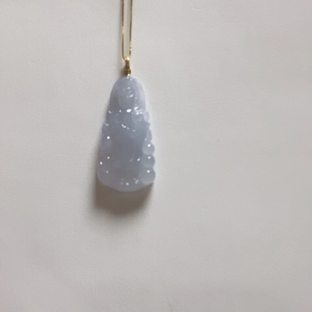 翡翠18K金镶嵌颈饰简单