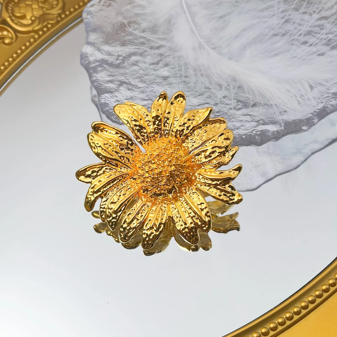 【太阳花手牌】足金999黄金5D太阳花时尚潮流手牌