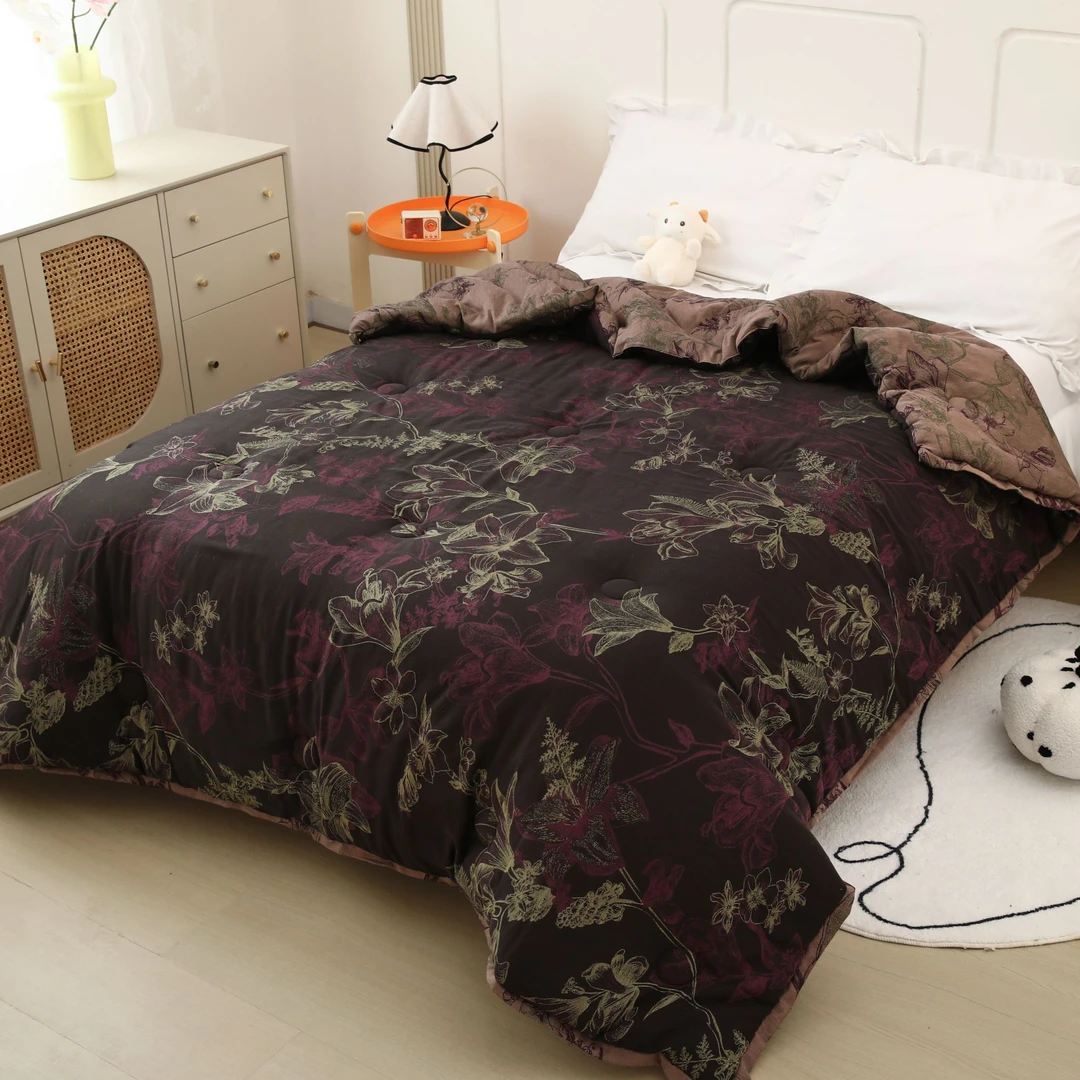 WY【香水百合-四件套】上新中古老钱风提花 百合花亲肤床品