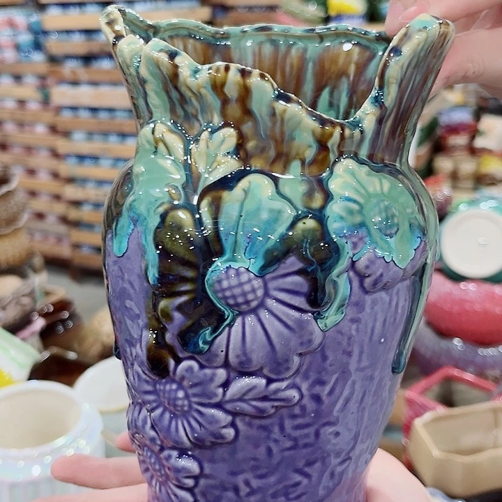 有孔.凑单10元陶瓷花盆发货！