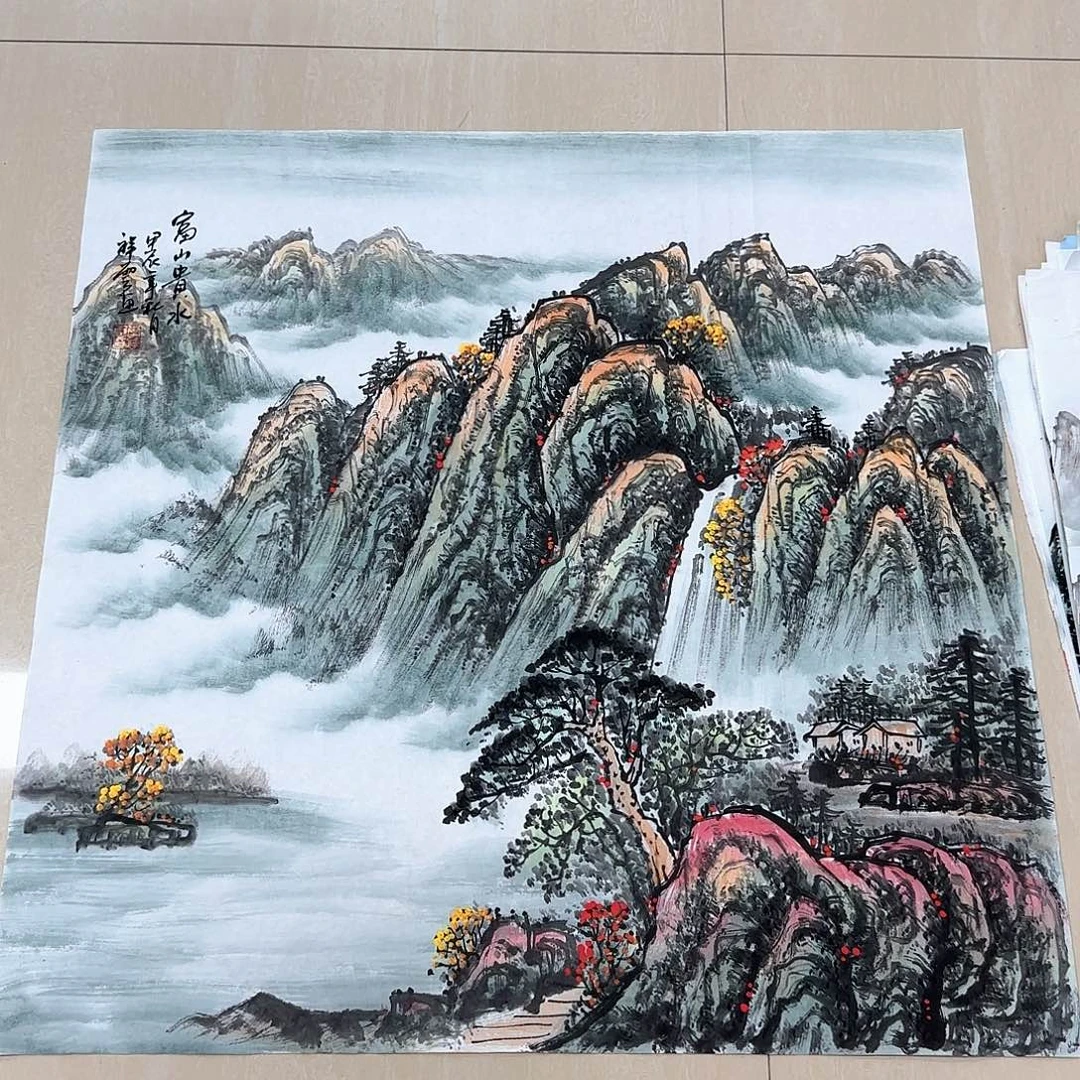 国画国画作品展。国画