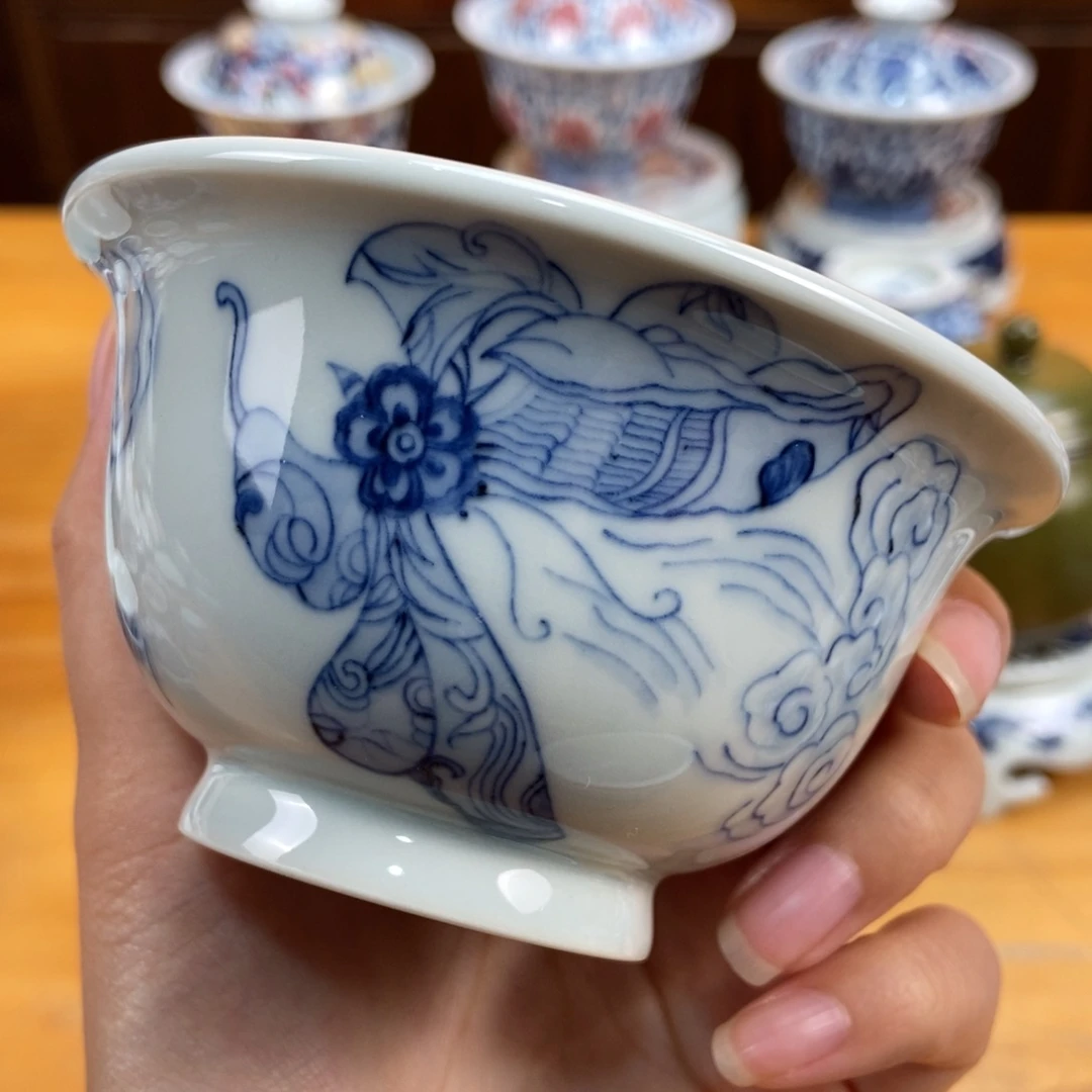 手绘现代茶具非古董
