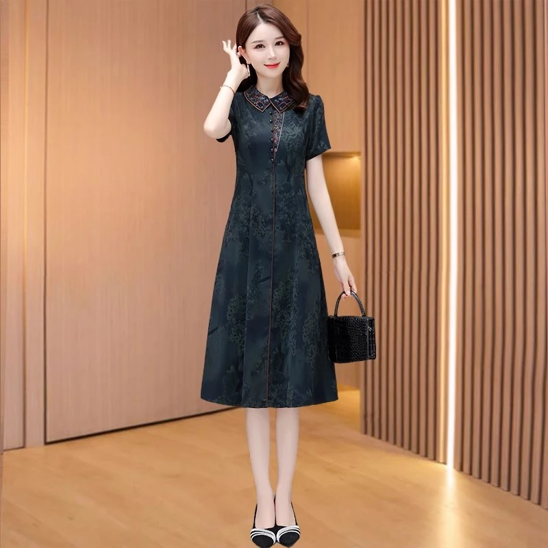 品牌轻奢小众高级感女装连衣裙2025新款夏高贵流行时尚贵夫人裙子