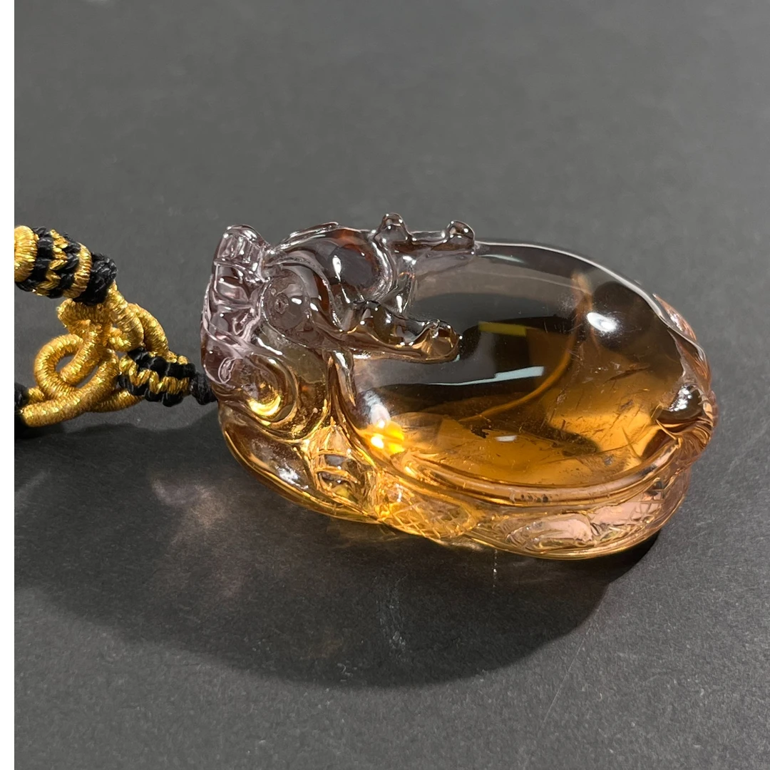 晶匠黄水晶龙龟吊坠 多样性发一 编号J12930精选