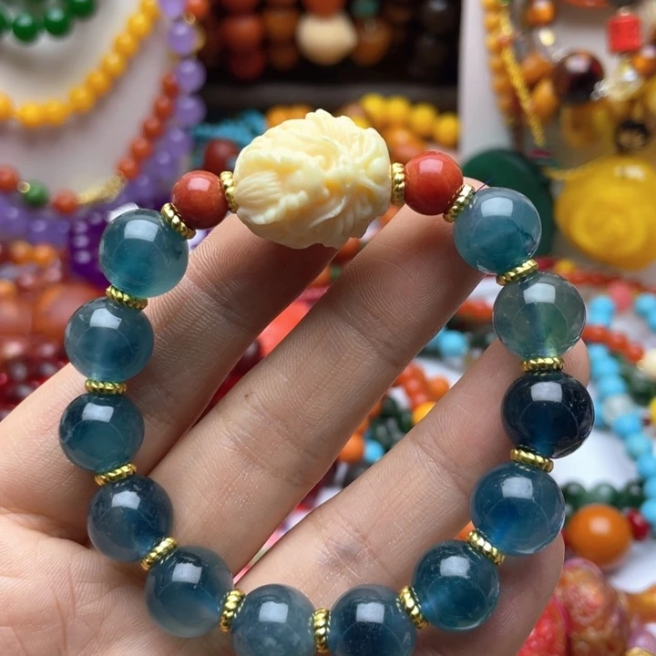 树脂制品16号蓝色手串