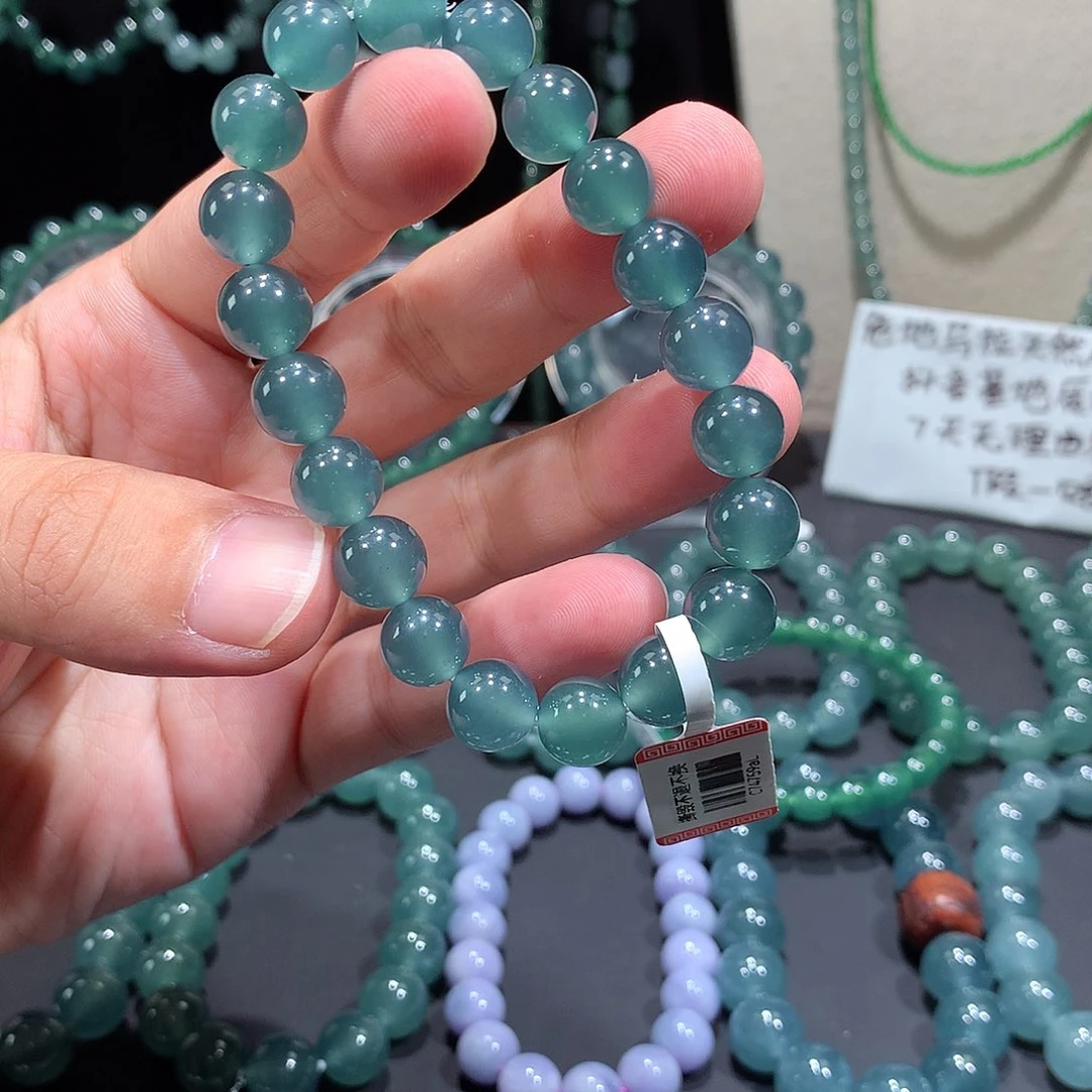 未镶嵌手串翡翠天然a货翡翠手串9.8