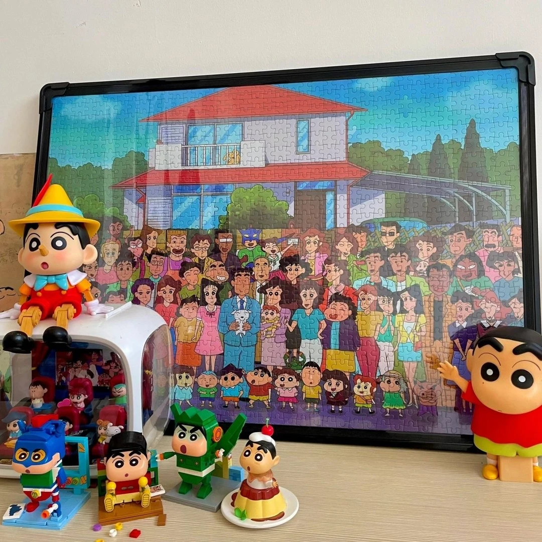 蜡笔小新系列加厚拼图1000片益智ins风高级治愈系送朋友礼物高级