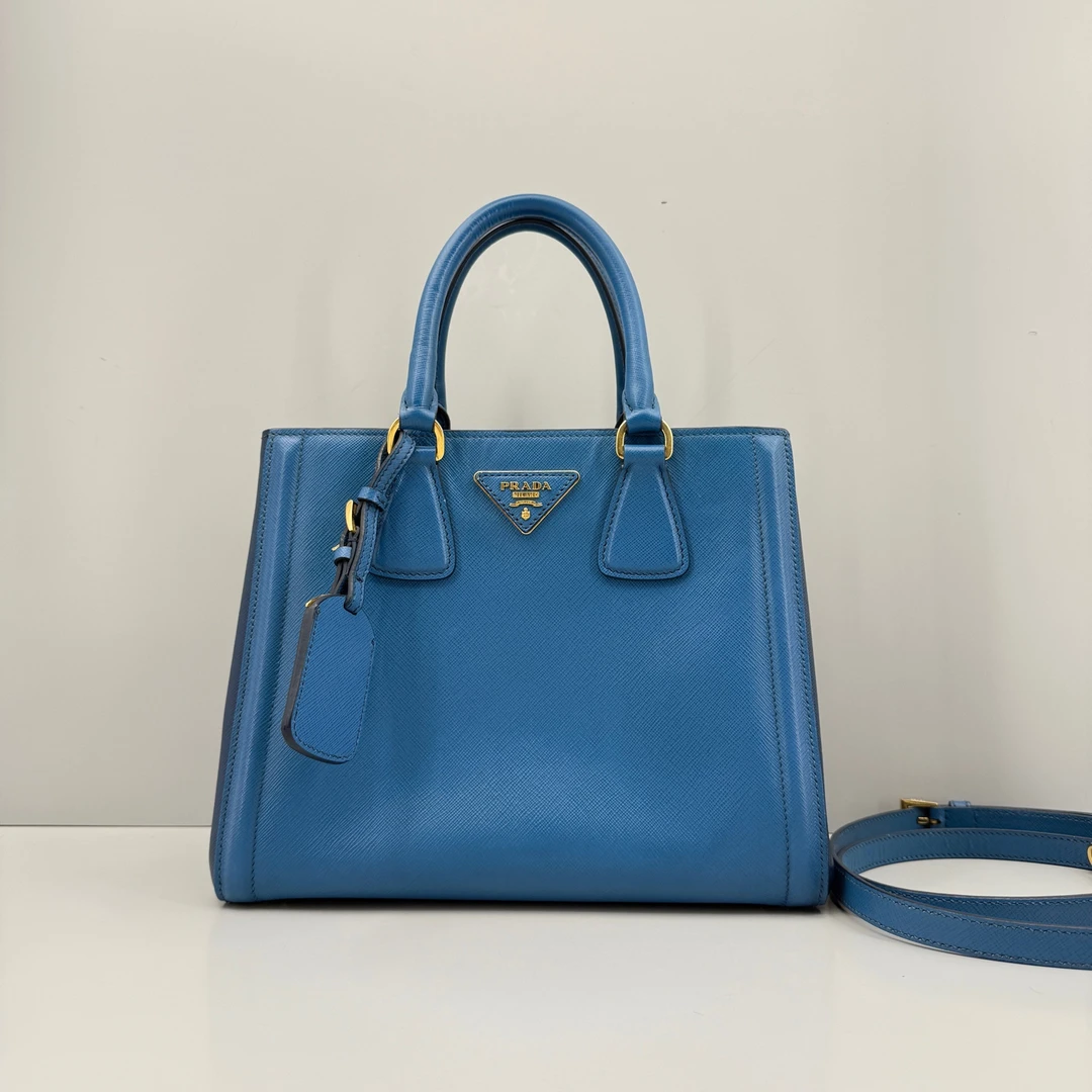 95新 Prada/普拉达 优选/蓝色小号杀手包白标14M/26x21x13/Z09223