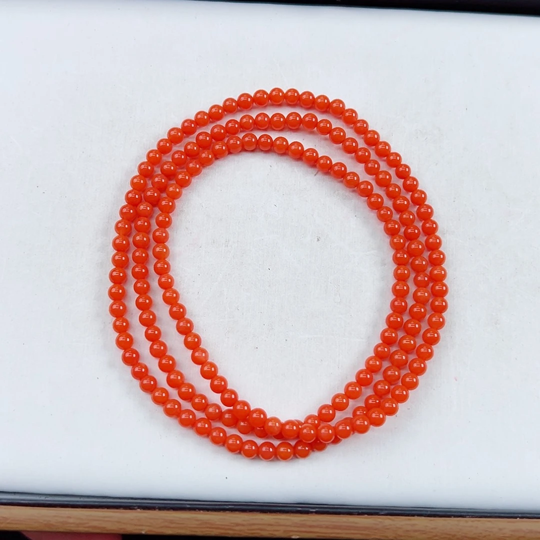 未镶嵌天然南红玛瑙保山杨柳滴水洞亮光收藏级长串卡4一条