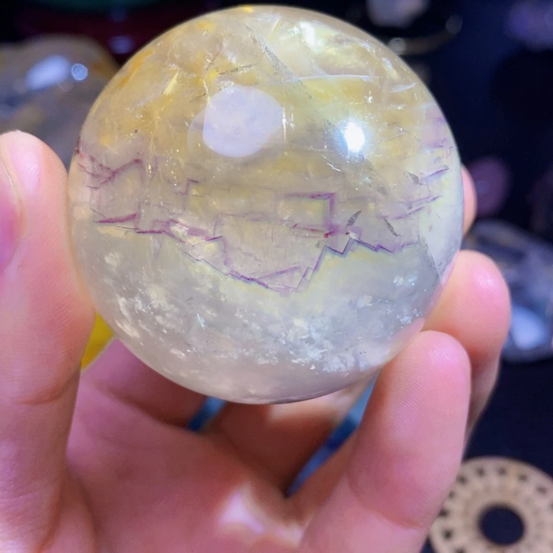萤石天然萤石球未镶嵌