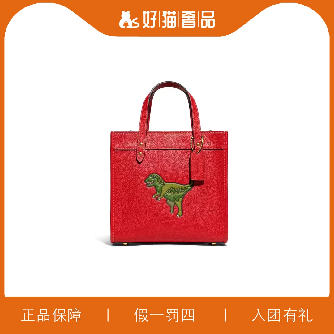 99新 COACH/蔻驰 蔻驰印花方托包/A5712/22X21X12