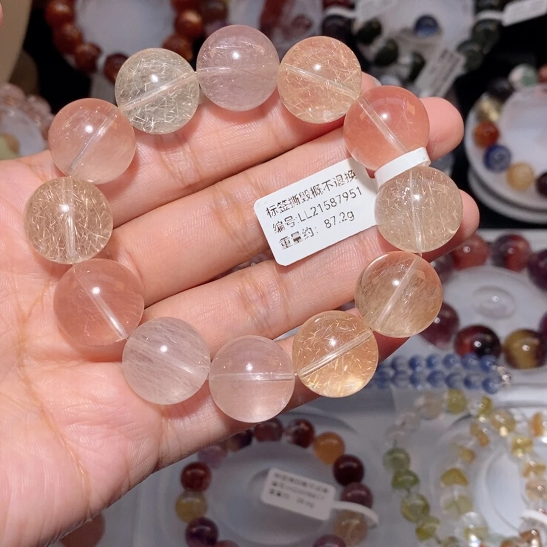 水晶未镶嵌手链彩兔毛手链17.3