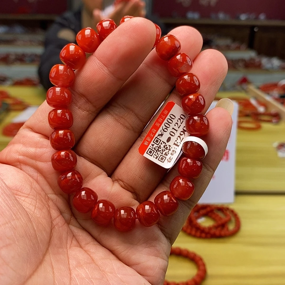 南红玛瑙南红手串9mm+多样性发一未镶嵌
