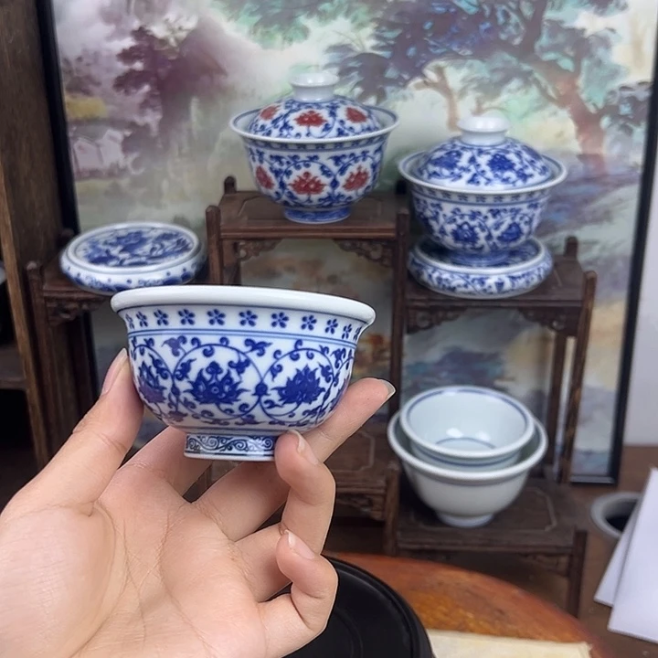 瓷其他缠枝莲小压手