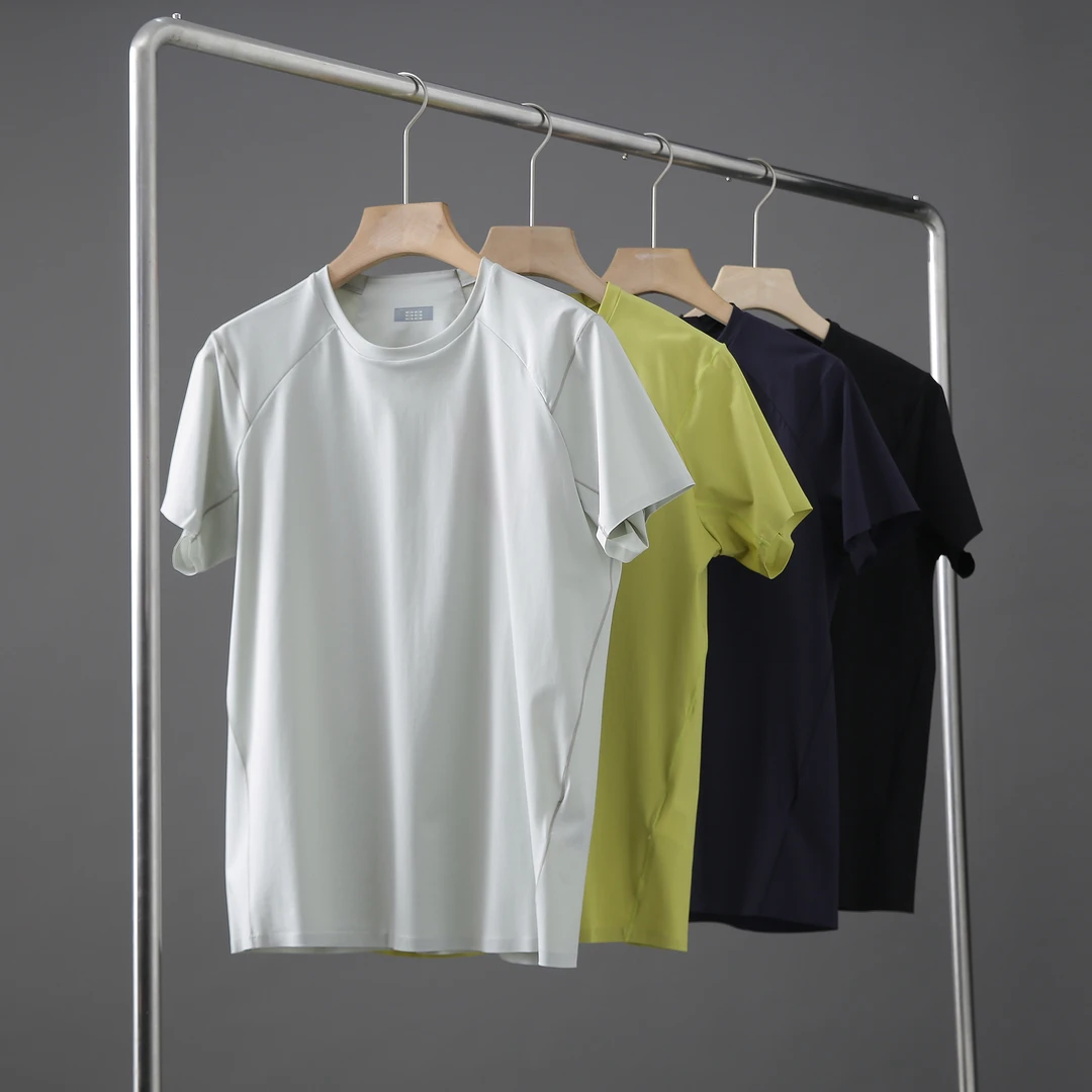 【半袖2162】夏季休闲短袖衣服男士健身透气薄款宽松速干圆领弹力