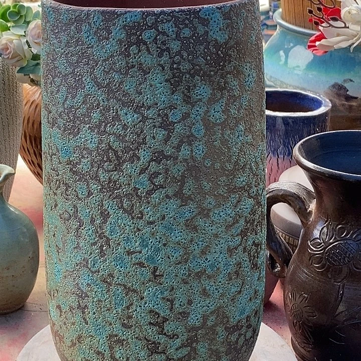 花盆紫砂口15高度34绿色