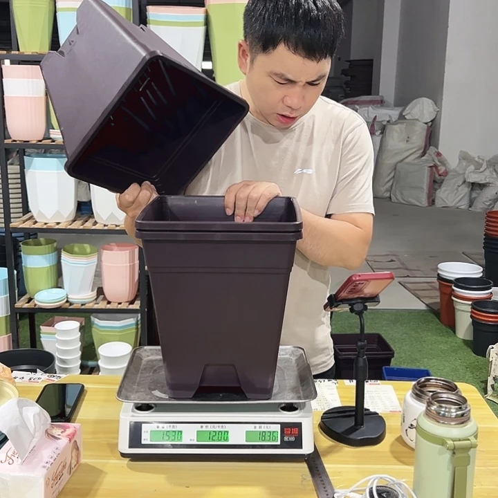 方盆口26高28紫砂色3个无托