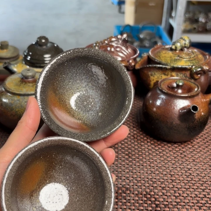 茶杯紫砂一对斗笠100