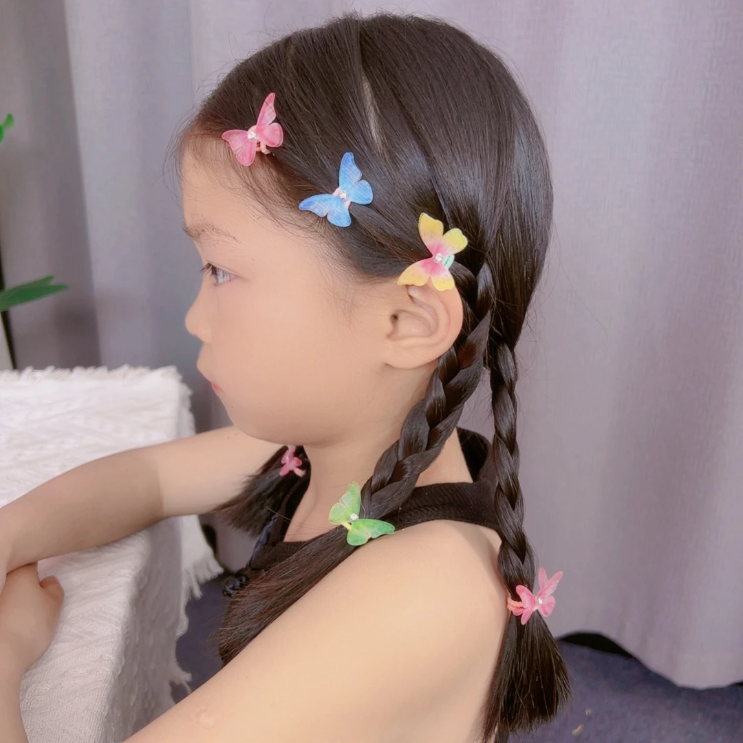 女童夏日蝴蝶花朵发圈发绳皮筋