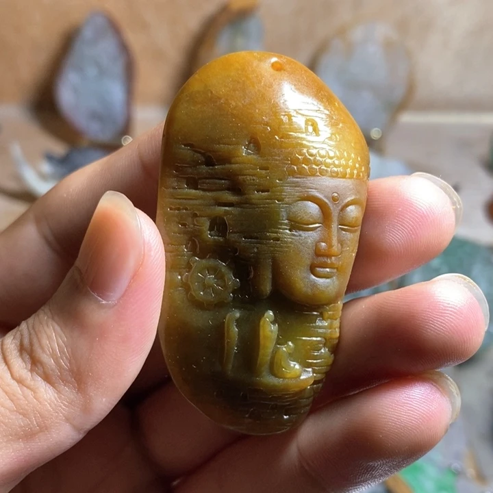 未镶嵌定制翡翠佛观天下